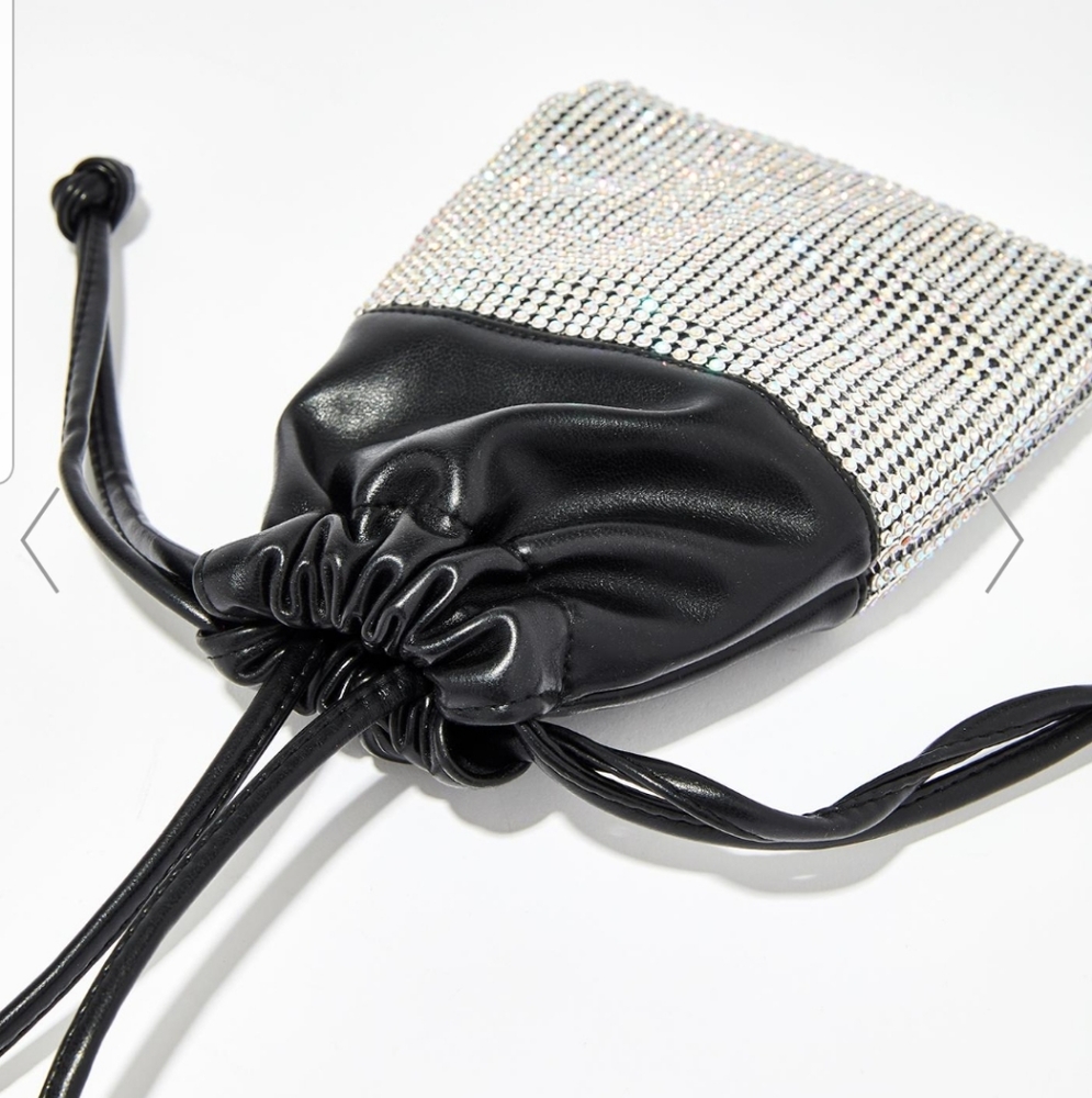 New dolls kill blinged rhinestone drawstring bag - Picture 4 of 4
